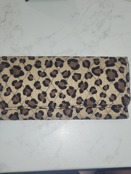 Vera Bradley Handbags - Vera Bradley Leopard Print Quilted Magnetic Closure Wallet